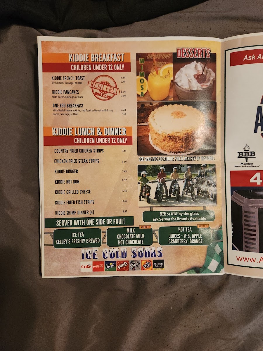 Kelley's Country Cooking Menu - Image 3